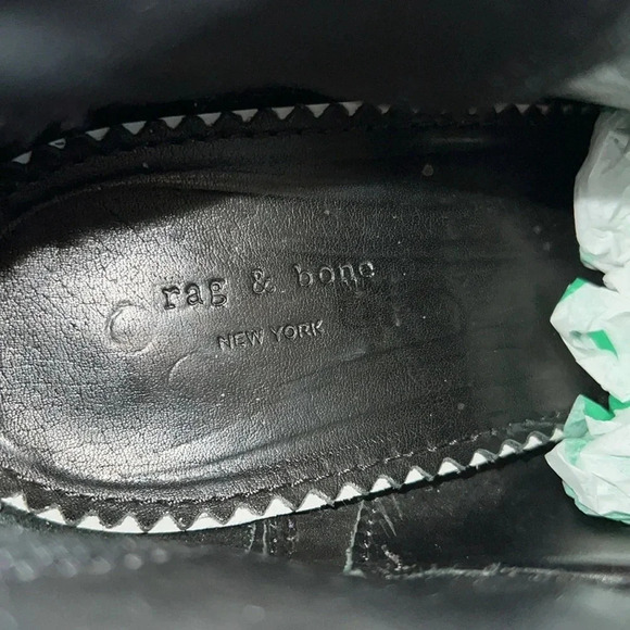 Rag & Bone Women’s Black Leather Ankle Booties, Boots Shoes Size 7 - Picture 10 of 13